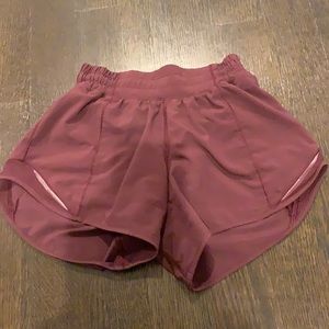 Maroon Lululemon shorts